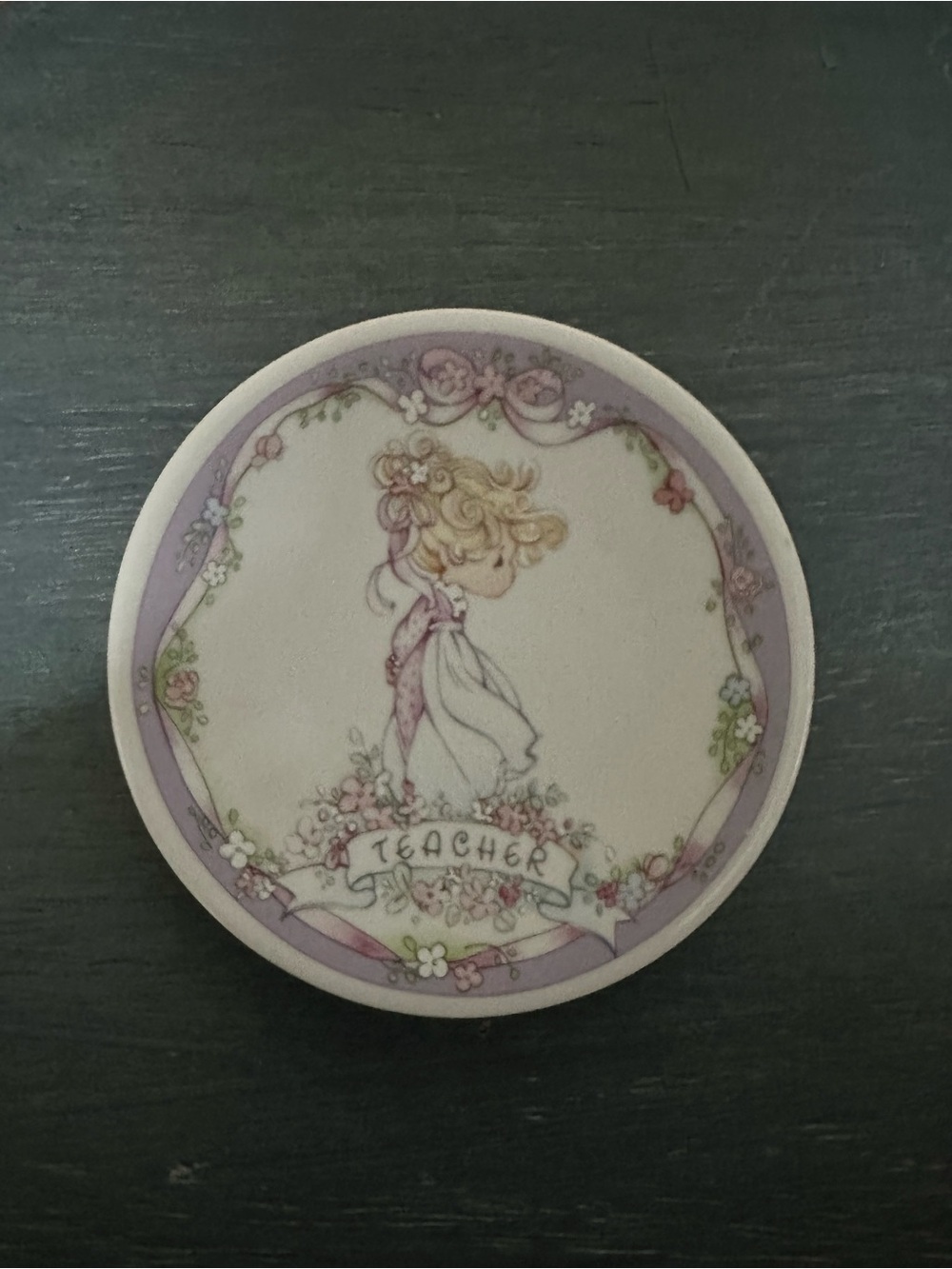 Vintage Precious Moments 4" Teacher Plate- 1991